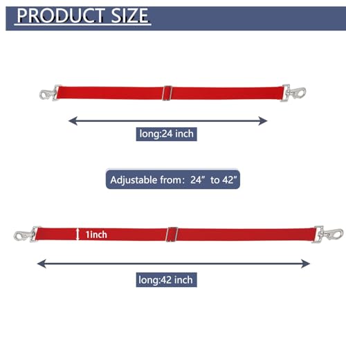 Premium Horse Blanket Sheet Leg Straps, Replacement Stretchy Belly Strap with Double Swivel Snaps, Adjustable Elastic Length from 24 to 42 Inch Winter Blanket