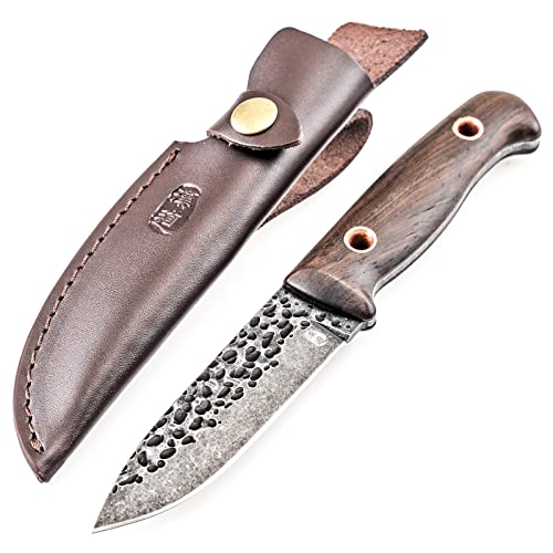 TANSOLE TAN SOLE HX OUTDOOR Messer Scharfes Stationäres Jagdmesser Camping Survival Knife mit Lederscheide Cover