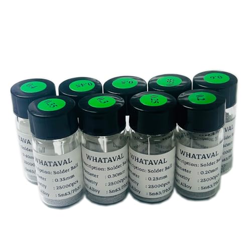 Image of Solder Balls 0.2mm-0.76mm 11 Sizes 11Bottles 25K Leaded BGA Soldering Balls Reball Reballing Ball Sn63% Pb37% (25000pcs /bottle) for GPU CPU IC Chip