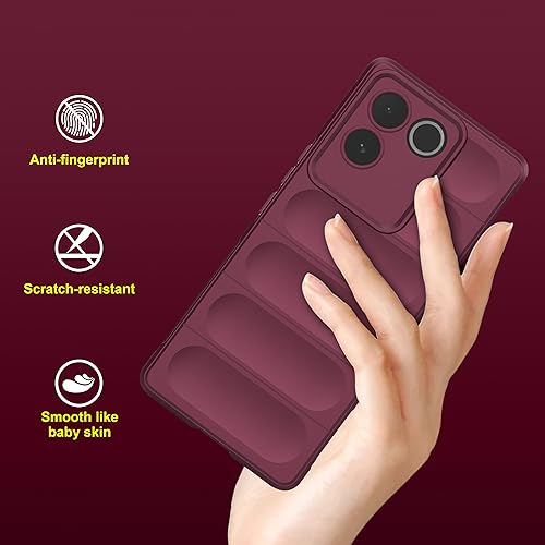 Image of amazon basics Back Case Cover for Vivo T2 Pro 5G (Silicone Plum)