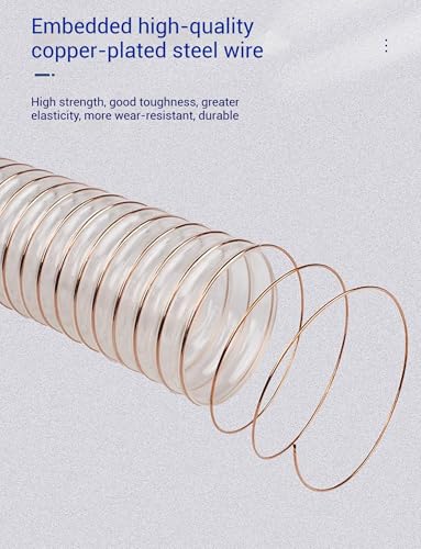 Tuyau d'aspiration de poussière en PU transparent flexible 60mm - 5