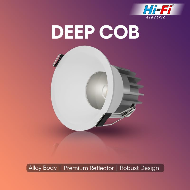 elleys' ONZA Deep COB 18-watt Recessed Round led Light for Celling | 4000K, Natural White Light | Downlight COB Spot Light False Ceiling Mounted | BIS Certified | Pack of - 1 3
