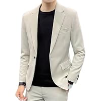 ZH8FCHAN Chaqueta de Traje para Hombres Delgada Casual de una