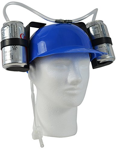 Fairly Odd Novelties Beer Soda Guzzler Helmet Drinking Party Hat, Blue - Thumbnail 2