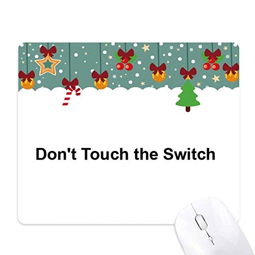 Tapis de souris anti-dérapant Don't Touch Switch avec symbole noir