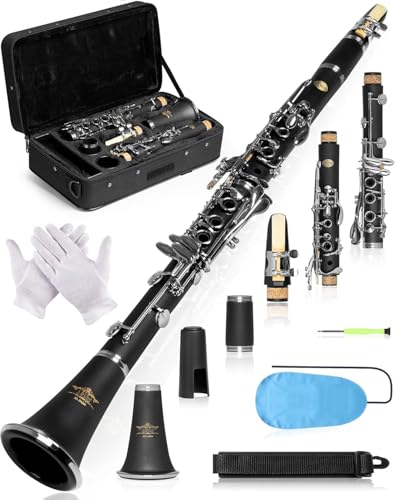 AKLOT B Flat Concert Clarinet: Precision Tone Hole Design for Stable Intonation, Durable...