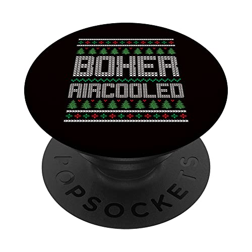 Engine Car Tuning Ugly Christmas - Boxer Aircooled PopSockets Swappable PopGrip, Black