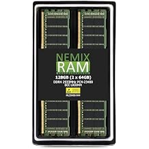 NEMIX RAM 128GB 2X64GB DDR4 2933MHZ PC4-23400 4Rx4 1.2V CL21 288-PIN ECC LRDIMM Load Reduced Server Memory KIT Compatible with Apple Mac Pro 2019 7,1 Tower Computer