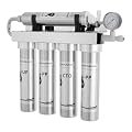 KWCWB Under Sink Water Filter, Stainless Steel Water Purifier with Faucet, 5-Stage Filtration System, Removes Sediment, Suspended Solids, Preserve Minerals