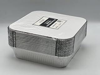 25 x Aluminium FOIL CONTAINERS NO.9 with LIDS Large FOIL CONTAINERS with LIDS Takeaway FOIL CONTAINERS Perfect for Home and Takeaway Size - NO.9