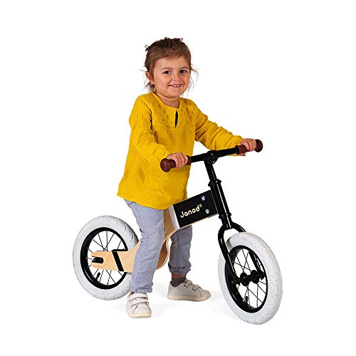 Janod - Deluxe Balance Bike In Wood and Metal - Nordic Retro Look - Develops Balance and Independence - Adjustable… – Bild 6