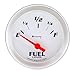 Equus 8362 2" Fuel Level Gauge, White with Aluminum Bezel
