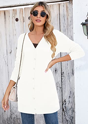 Image of Heymoments Lightweight Open Front Cardigan Sweater for Women Long Sleeve Causal Bolero Button Down Soft Outwear Tops