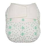 GroVia Reusable Hybrid Baby Cloth Diaper Hook & Loop Shell (Soft Mint Dot)