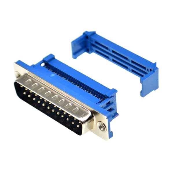 5PCS DIDC25 DB25 Male Serial Port Connector IDC Crimp Type D-Sub COM CONNECTORS 25pin Plug 25p Adapter for Ribbon Cable Wire