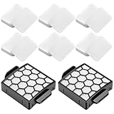 Colorfullife 2 HEPA +4 Foam Filters for Shark Navigator Pet Plus NV150, NV251,NV255 and Zero-M Self-Cleaning Brushroll Pet Pro ZU62,ZU62C,ZU60 Upright Vacuum, Replacement Parts 1238FT60 & 1239FT60