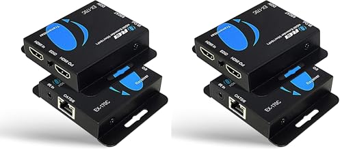 Image of OREI 4K HDMI Over Ethernet Extender Over CAT5 /CAT6 /CAT7, with IR Upto 164 Feet - Loop Out - 4K @ 30Hz 1080P Full HD Signal Distribution (EX-170C) (Pack of 2)