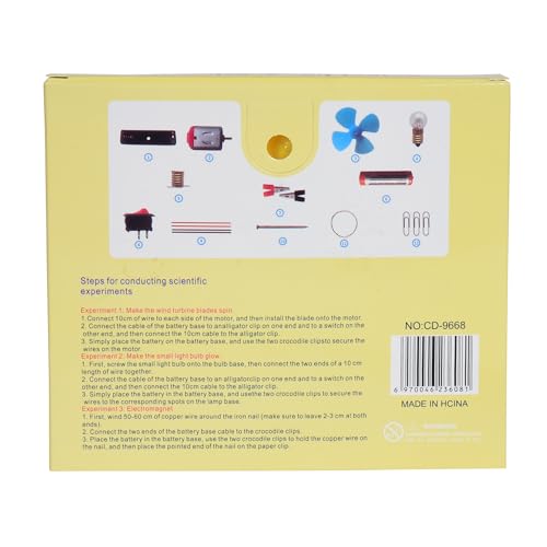 Image of CD Experiment Set Science Kit for Kids, STEM Kit, Electric Circuit Kit for Students with Motor Fan Toy, DIY Science Kit for Students | School Project Gift | Pack of 1