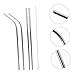 VALICLUD 1set Multipurpose Stainless Steel Straws of Reusable Juice Straws with Cleaning Brush for Tea Party Drinks and All Cup Lightweight Design