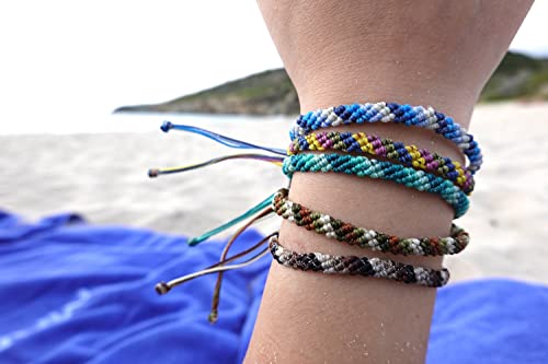 Image of Handmade Waterproof Waxed Thread Bracelet or Anklet - Unisex, Adjustable, Boho Bracelets, Friendship Bracelets, Minimalist Jewelry