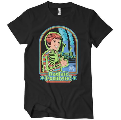 T-shirt Radiate Positivity Steven Rhodes vêtement homme vintage col rond noir