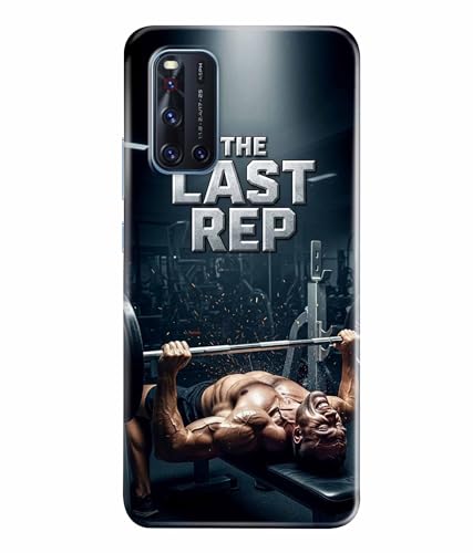 Image of Last Rep Gym Motivation Quotes Printed Hard Back Case Cover & Compatible for Vivo V19 (Multicolor) - D1808