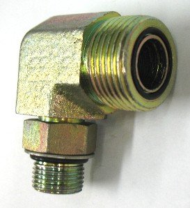 AF 4515-06-04-3/8 Male O-Ring Face (11/16''-16 Threads) X 1/4 Male O-Ring Boss (7/16''-20 Threads) 90 Elbow