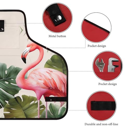 Delantal de trabajo ajustable para hombres y mujeres con 8 bolsillos miniatura 3