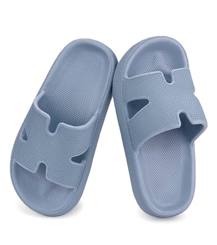 Image of Cubufly Kids Cloud Slides Boys Girls Pillow Slippers Shower Beach Slip on Slide Sandals