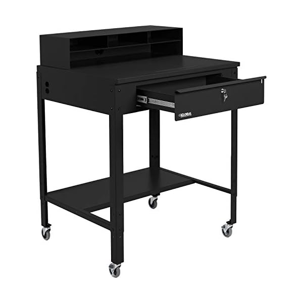 Global-Industrial-34-12W-x-30D-x-38H-Mobile-Shop-Desk-with-Pigeonhole-Compartment-Riser-Flat-Surface-Black Global-Industrial-34-12W-x-30D-x-38H-Mobile-Shop-Desk-with-Pigeonhole-Compartment-Riser-Flat-Surface-Black