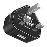USB Plug, USB Plug UK Adaptor Phone Charger Mains Charge Single Port Wall Plugs Adapter 3 PIN 5V2A 10W Charging for iPhone 14 13 12 11 XS XR X 8 7 6,iPad Pro,Samsung, Motorola, TCL,LG Andorid Mobile