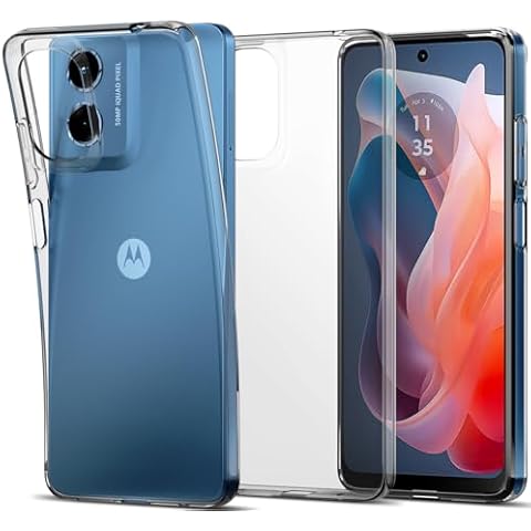 Aeska TPU for Moto G04 Case, Ultra [Slim Thin] Flexible Clear TPU [Scratch-Resistant] Gel Rubber Soft Skin Silicone Protective Case Cover for Motorola Moto G04 (Clear) Cover