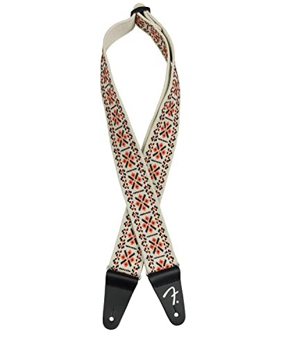 Fender フェンダー カナダ製楽器用ストラップ Pasadena Woven Strap, Lattice Orange, 2"