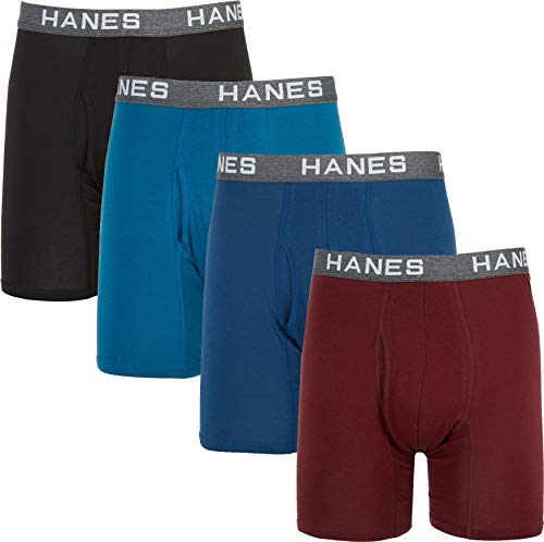 Hanes Herren Comfort Flex Fit Boxershorts, Ultraweiche Baumwoll-modal-Mischung, Unterwäsche, 4er-Pack Retroshorts, Gemischt, Large