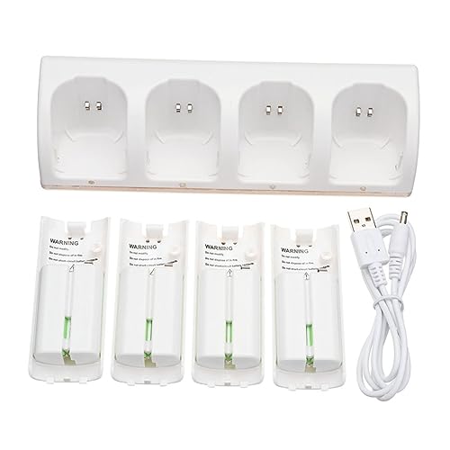 Cargador de batería POPETPOP con ranuras y adaptador USB para pilas recargables