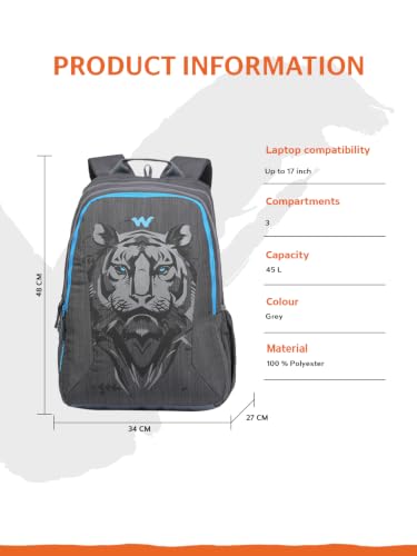 Image of Wildcraft Animal Kingdom-Tiger 3 Compartment Laptop Backpack 45L