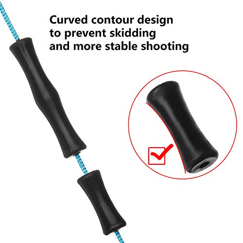 6 Sets Bowstring Finger Savers Bowstring Finger Guards Archery Bowstring Saver Finger Protector For Hunting (Black) #TOP6