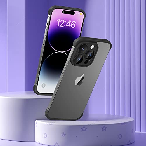 Losin Etui kompatybilne z iPhone 13 Pro bez obramowania, ochrona obiektywu aparatu, cienkie, lekkie, miękkie silikonowe etui bez ramy, odporne na wstrząsy, osłona zderzaka do iPhone'a 13 Pro 6,1", czarne
