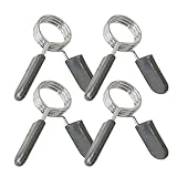 lifactlab. ダンベル クリップ バーベル シャフト プレート止め スプリング カラー (3巻強化版 28mm径用 4本セット)