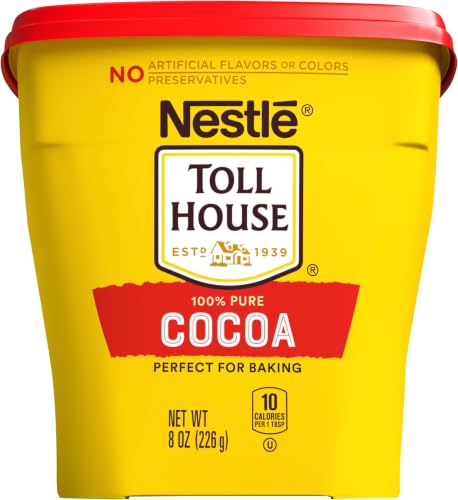 Image of Nestle Toll House 100% Pure Cocoa Perfect for Baking,No Preservatives,Artificial Flavors or Colors,Baking Cocoa (8oz),(Pack of 6)