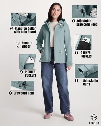 Veste softshell KELD coupe-vent imperméable femme veste randonnée active - 4