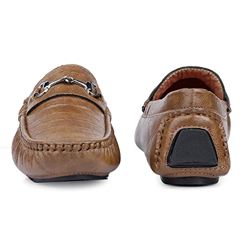 Image of Men's Synthetic Leather Material Casual Driving Loafer Buckle Shoes