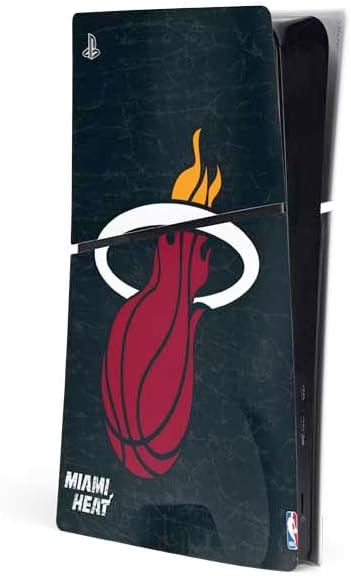 Skinit Decal Gaming Skin Compatible with PS5 Slim Digital Edition Console - Officially Licensed NBA Miami Heat Large Logo Design