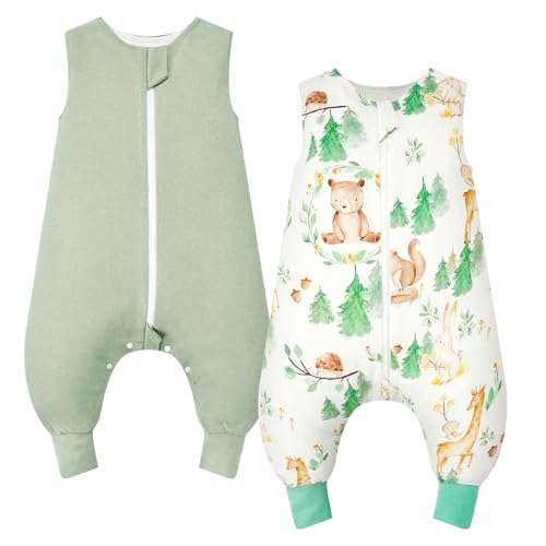 WYTbaby Sacco Nanna Con Piedini 1.0 Tog, Cotone, Animali Della Foresta