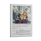 Fullmetal Alchemist La Estrella Sagrada de Milos - Póster de lienzo para pared, pintura moderna para sala de estar, dormitorio, 40 x 60 cm, estilo marco