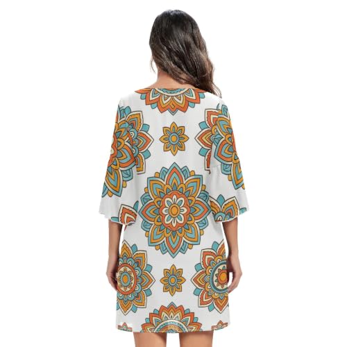 Robe trapèze mousseline légère pour silhouette sublimée sans complexe - 4