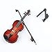 Dselvgvu Wooden Miniature Violin with Stand, Bow and Case Mini Musical Instrument Violin Replica Collectible Figurines Dollhouse Accessories Model Home Decoration Display Ornament (5.63