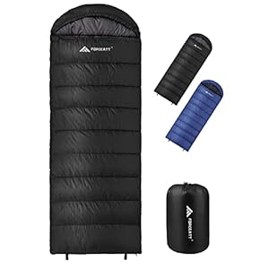 Forceatt Schlafsack Winter 4 Jahreszeiten -7~20°C Deckenschlafsack Für Erwachsene（210x80CM） Wasserabweisend Schlafsack…