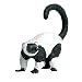JOKFEICE Realistico Figure di Animali Ruffed Lemur Figurine, Progetto di Scienza, Cake Topper, Primi Giocattoli Educativi di Compleanno Regalo di Natale per I Bambini I Bambini di età 3 4 5