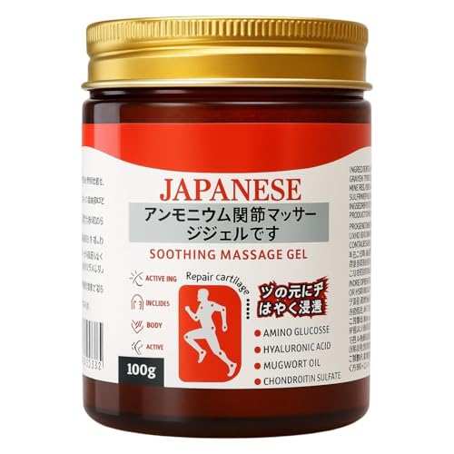 Image of Japanese Formula Soothing Massage Gel for Joint & Muscle Pain Relief | Arnica, Mugwort & Hyaluronic Acid Herbal Gel | Fast Absorbing Relief for Back, Neck, Knee & Leg Pain | Deep Tissue Massage Balm (Pack of 2)